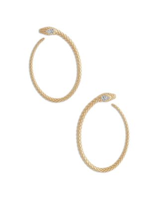 Crystal Serpent Hoop Earrings