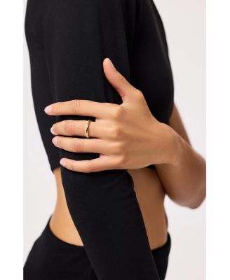 Gold Band Ring - Celine Double