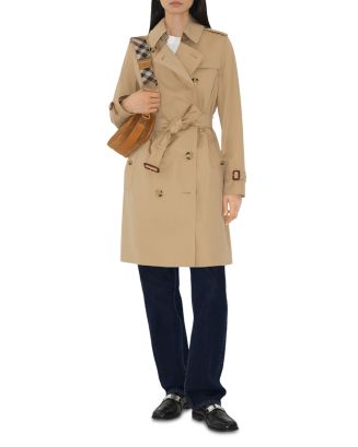 BURBERRY｜COATS (Mid-Length Light Kensington Trench Coat Mid-length Lightweight Kensington Trench Coat in Black