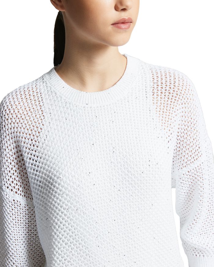 Open Knit 3/4 Sleeve Sweater