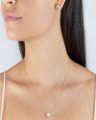 Eden Juliette Cubic Zirconia Pendant Necklace, 16"-19"