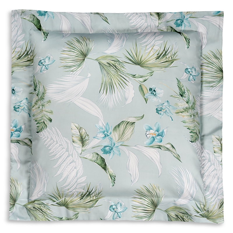 Dea Luxury Linens Canarie Printed Sateen Euro Sham In Foggy Dew
