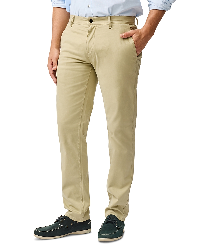 Rodd & Gunn Thomas Road Stretch Cotton Flat Front Chinos In Neutral