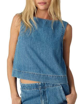 The Boat Neck Denim Top