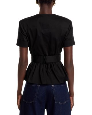 Ezra Peplum Hem Safari Top