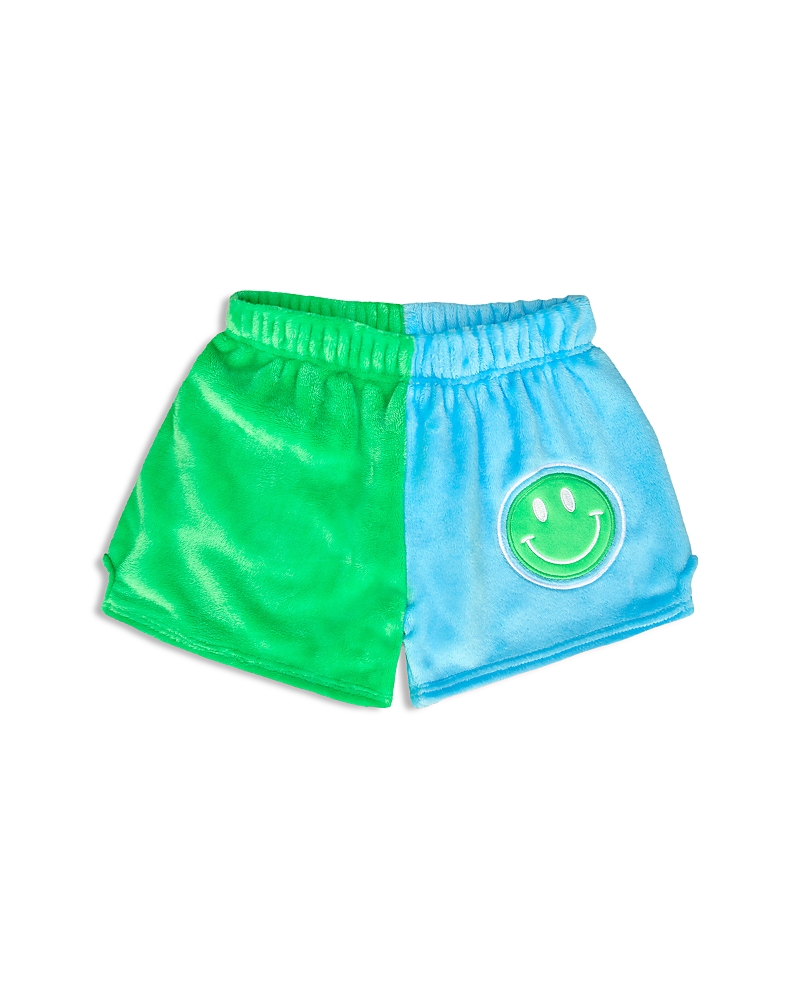 ISCREAM GIRLS' SMILE COLOR BLOCK PLUSH SHORTS - LITTLE KID, BIG KID