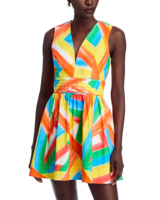 MILLY - Nikki Multi Stripe Poplin Mini Dress