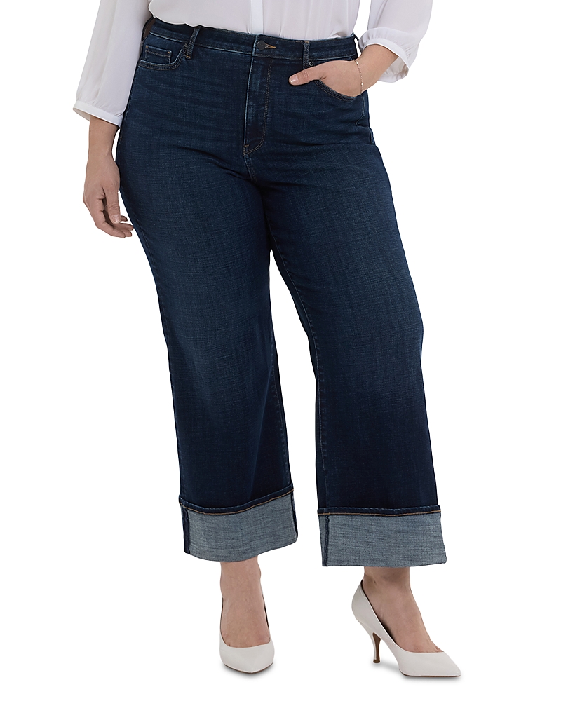 Nydj Plus Teresa High Rise Wide Leg Jeans
