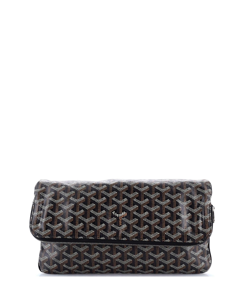 Pre-owned Pre-owned Goyard Goyard Saint Marie Clutch Coated Canvas In Black