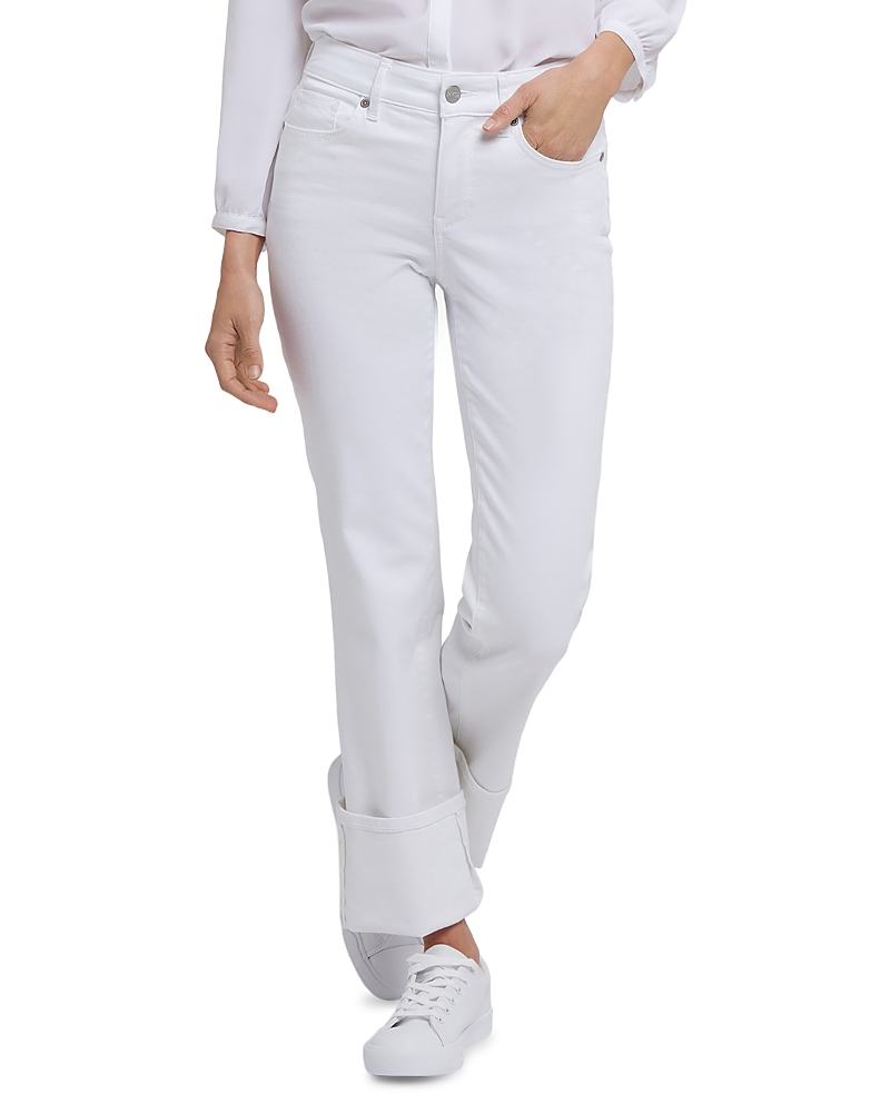 Nydj Marilyn Cuffed Straight Leg Jeans in Pink Nectar