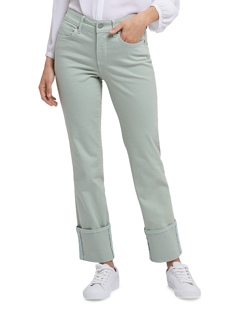 Nydj Marilyn Cuffed Straight Leg Jeans in Pink Nectar