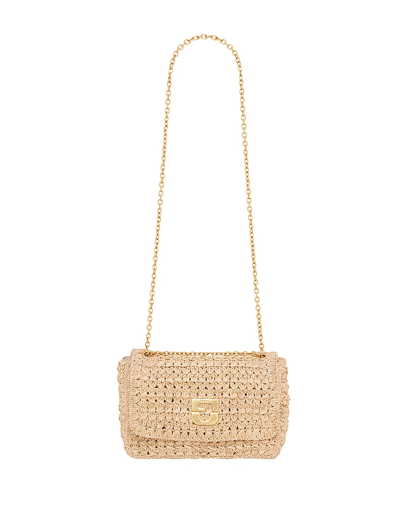 Gerard Darel Le Fanny Raffia Crossbody Bag