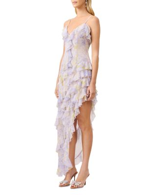 Aveline Ruffle Asymmetric Gown