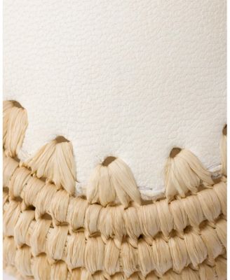  Women's Nappa Leather and Raffia Ballerinas