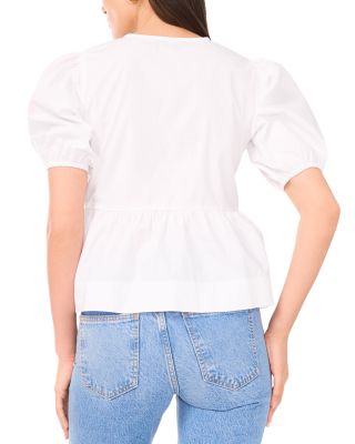 Pintuck Bodice Peplum Top