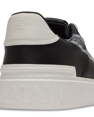 Men's B-Court Chain Logo Lace Up Sneakers