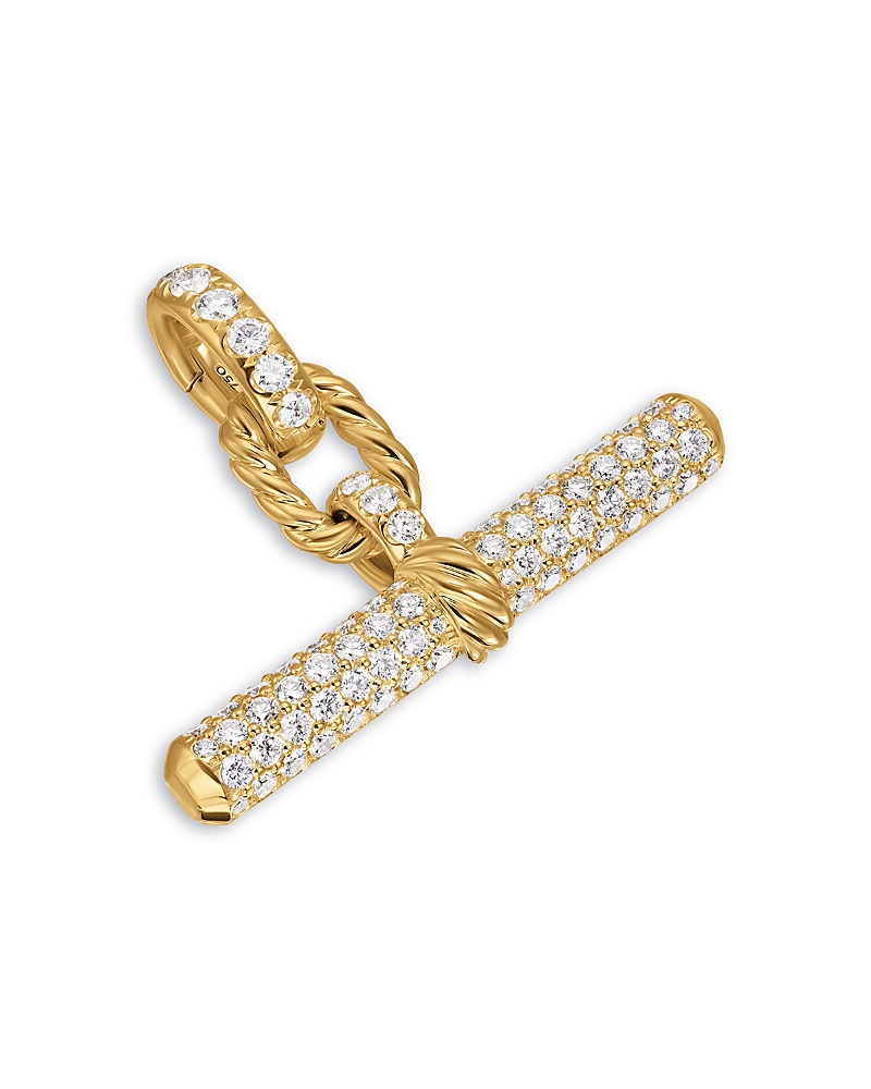 David Yurman Dy Madison Toggle Pendant in 18K Yellow Gold with Diamonds, 29mm
