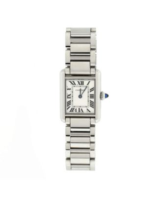 Pre-Owned Cartier - Must de Cartier Tank Quartz Watch in Stainless Steel 22mm