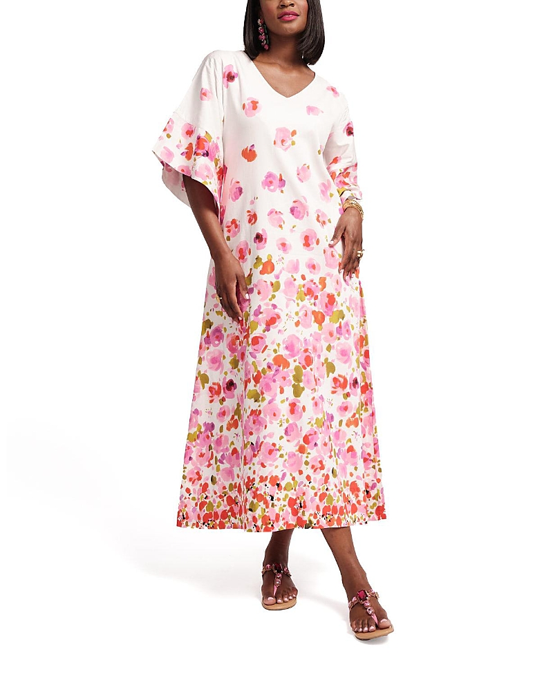 FRANCES VALENTINE FIN AND TONIC MAXI DRESS POCKET FULL OF POSIES