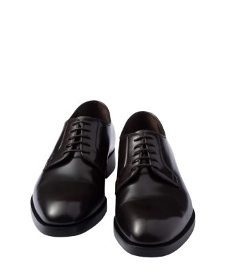 Men's Brushed Leather Lace-Up Shoes