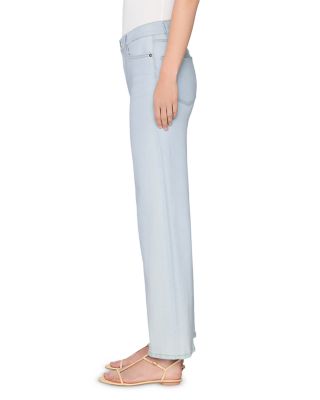 Le Slim Palazzo High Rise Wide Leg Jeans in Feather