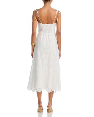 Eyelet Sweetheart Midi Dress - Exclusive