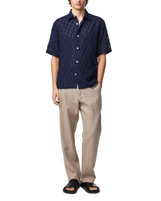 Freddy Relaxed Fit Jacquard Short Sleeve Shirt