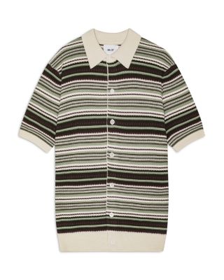 Nolan Regular Fit Polo Cardigan Short Sleeve Sweater  