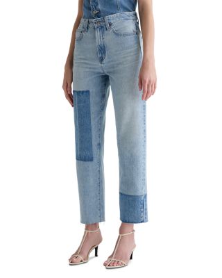 Brinley Mid Rise Straight Crop Jeans in Carpinteria