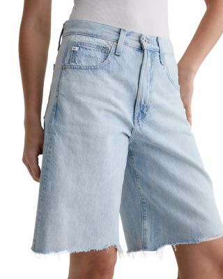 Hattie High Rise Bermuda Shorts in Sunfaded Destructed