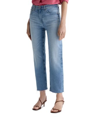 Brinley Mid Rise Straight Crop Jeans in Fiction
