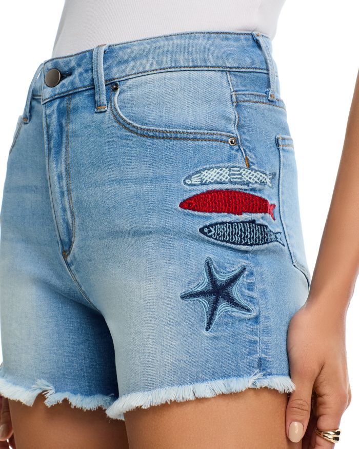 Embroidered Denim Shorts - Exclusive