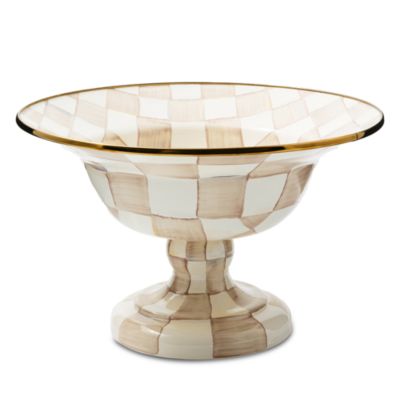 MacKenzie-Childs - Mocha Check Large Compote