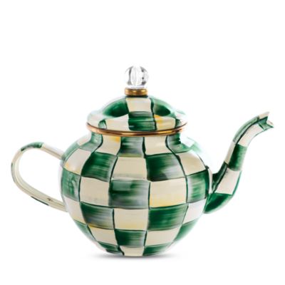 MacKenzie-Childs - Emerald Check Teapot