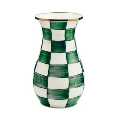 Emerald Check Tall Vase