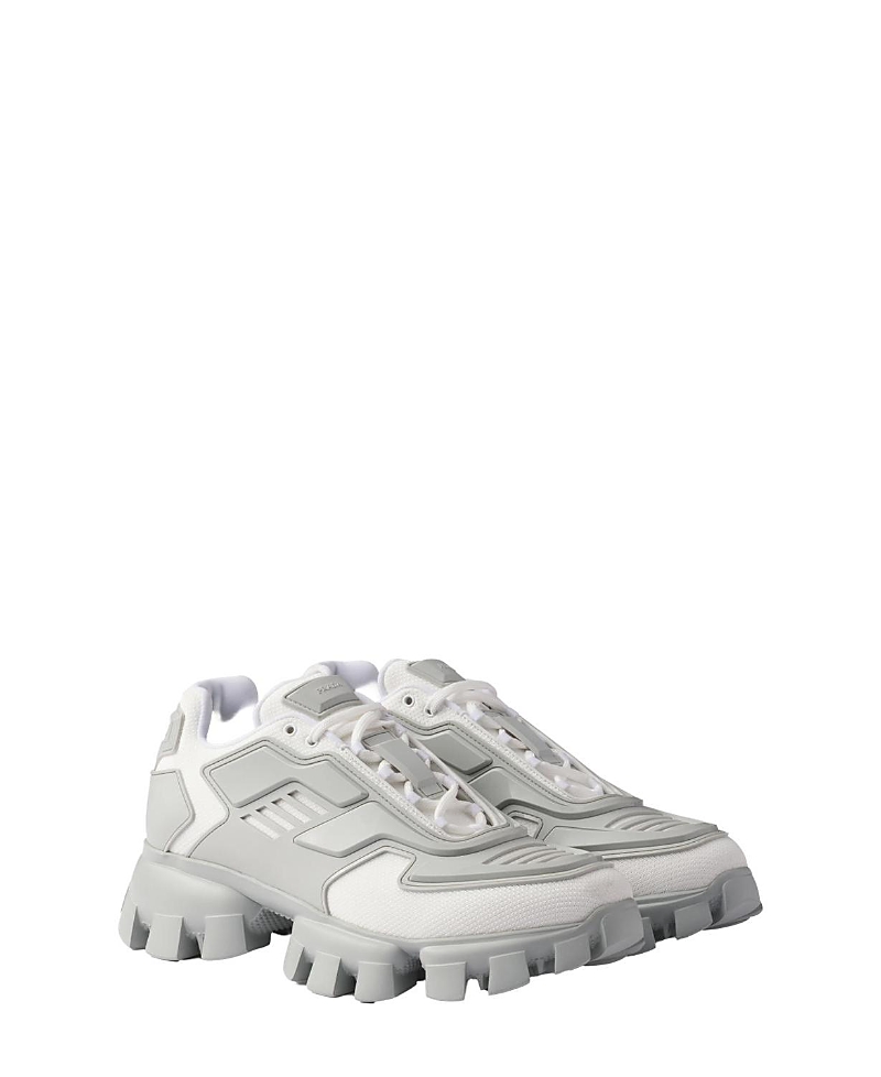 Prada Cloudbust Sneakers Mit Plateausohle In White