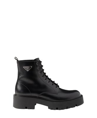 Men's Brushed Leather Combat Boots