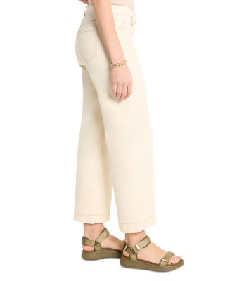 High Rise Ankle Wide Leg Jeans in Canvas