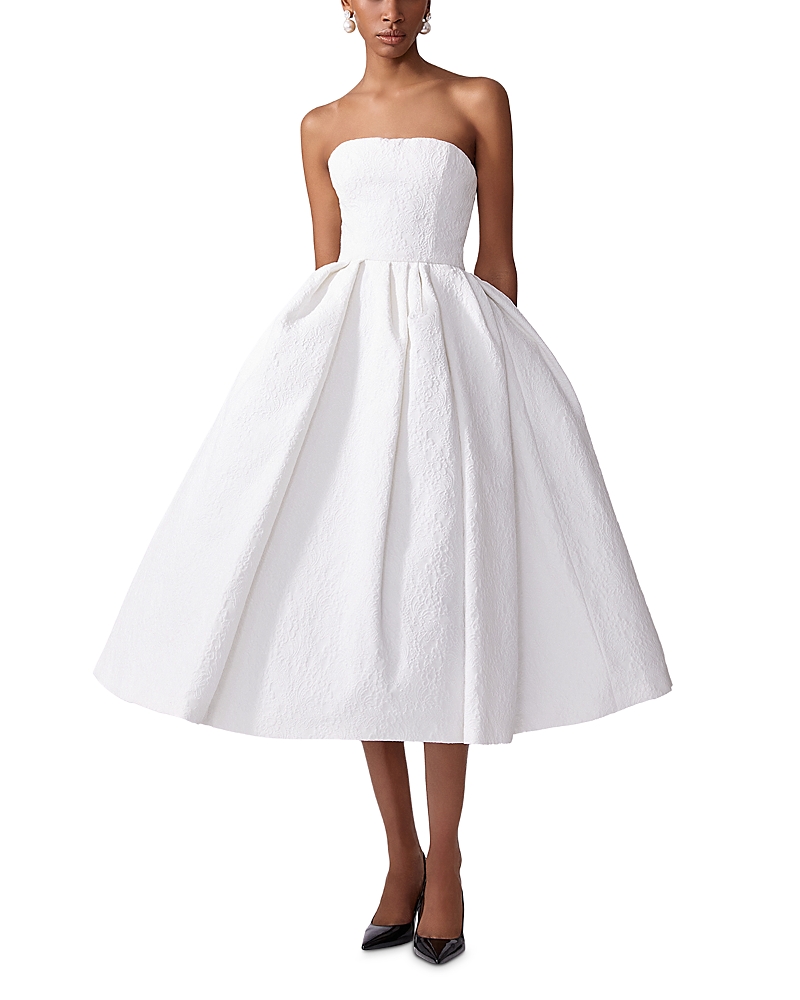 CAROLINA HERRERA BROCADE MIDI DRESS