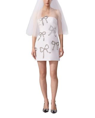 Silk Embellished Mini Dress