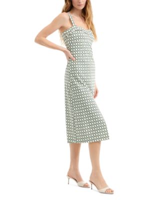 Colleen Printed Slit Midi Dress