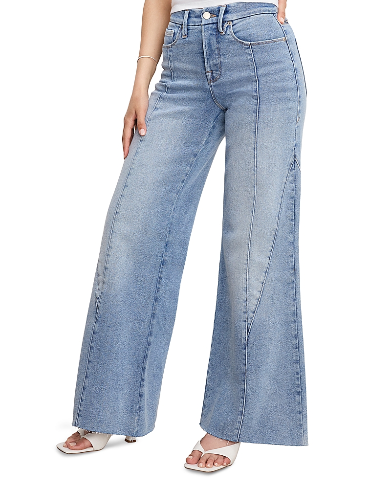 Good American Good Petite Palazzo Jeans in Indigo957