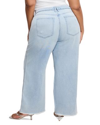 Weightless Good Skate Wide Cropped Jeans in Indigo959