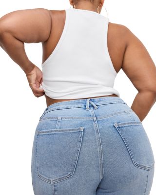 Good Waist Palazzo High Rise Wide Leg Jeans in Indigo 957