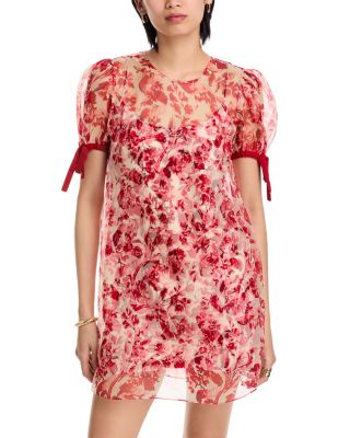 Floral Ribbons Junette Silk Dress