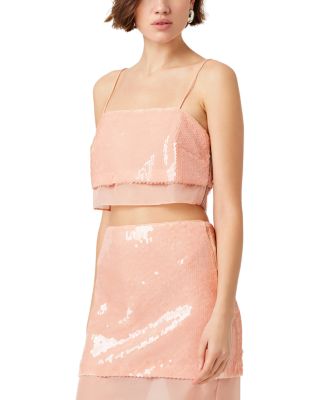 Gwen Sequin Silk Organza Hem Camisole