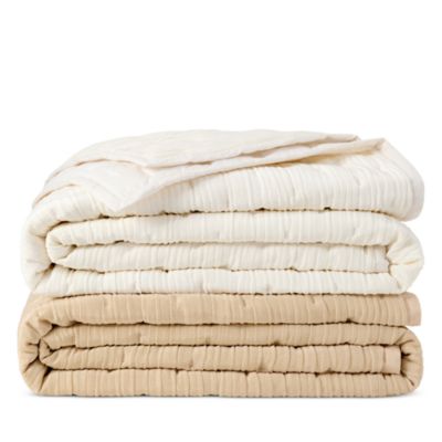 Meditate Linen Silk Coverlet, King