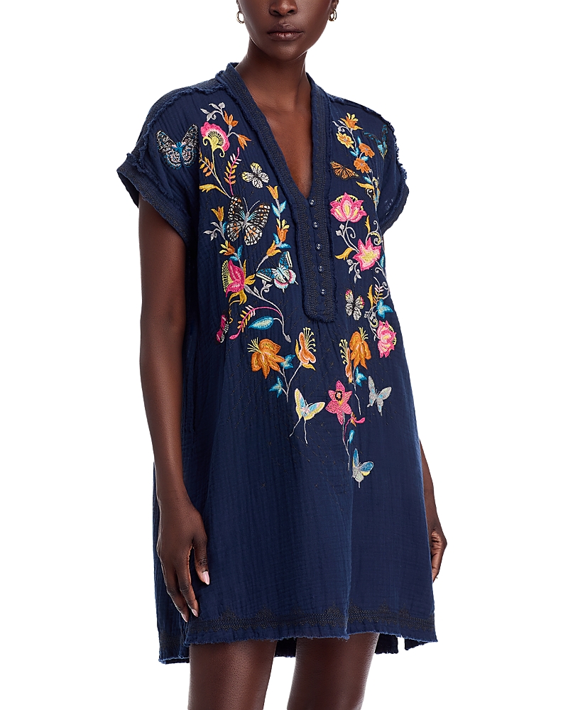 Shop Johnny Was Zippy Cotton Tunic Dress