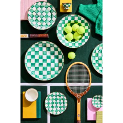 Emerald Check Large Compote