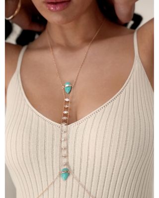 Turquoise Solstice Turquoise & Cubic Zirconia Body Chain